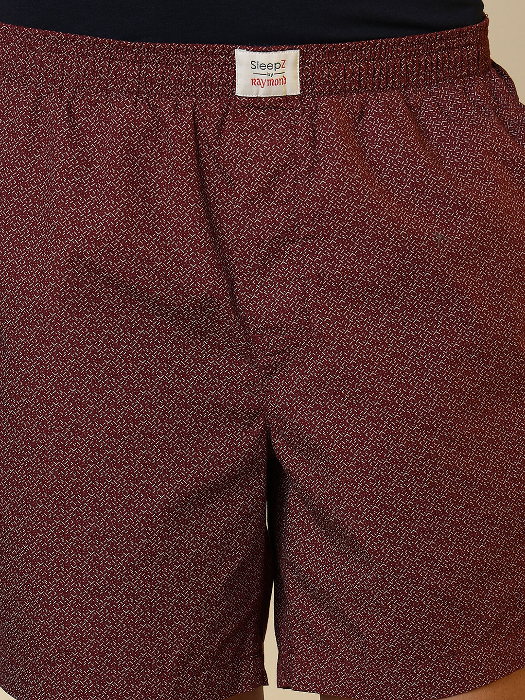 Sleepz Men Red Printed Regular Fit Cotton Boxer