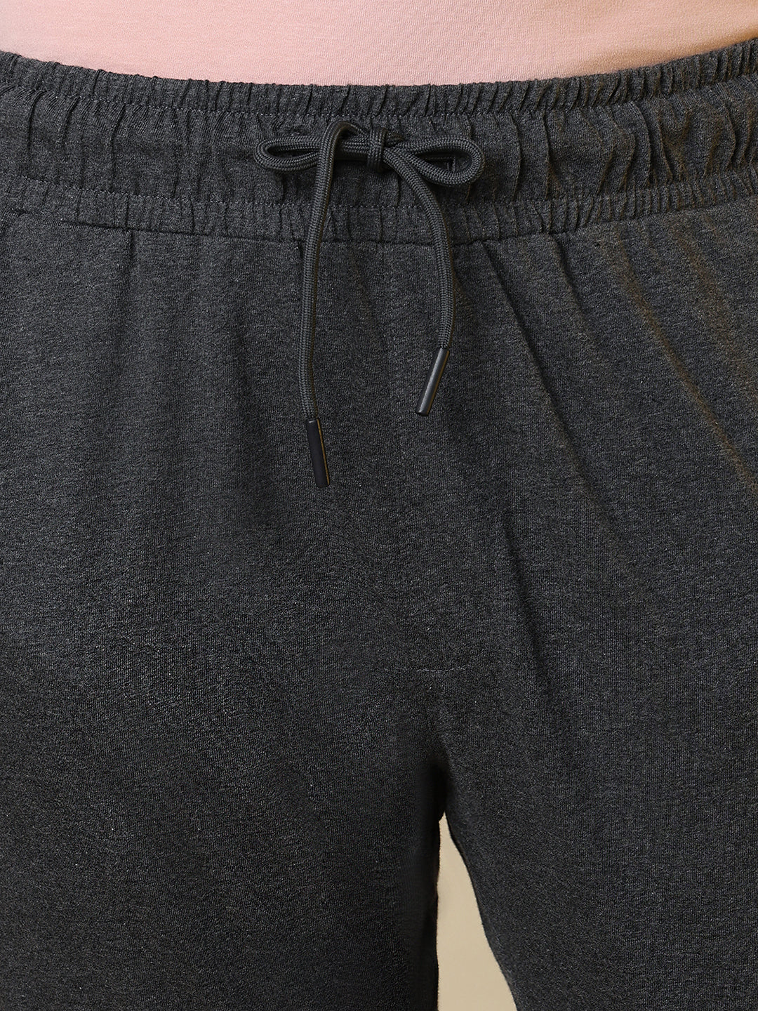 Sleepz Men Grey Solid Regular Fit Cotton Blend Trackpant