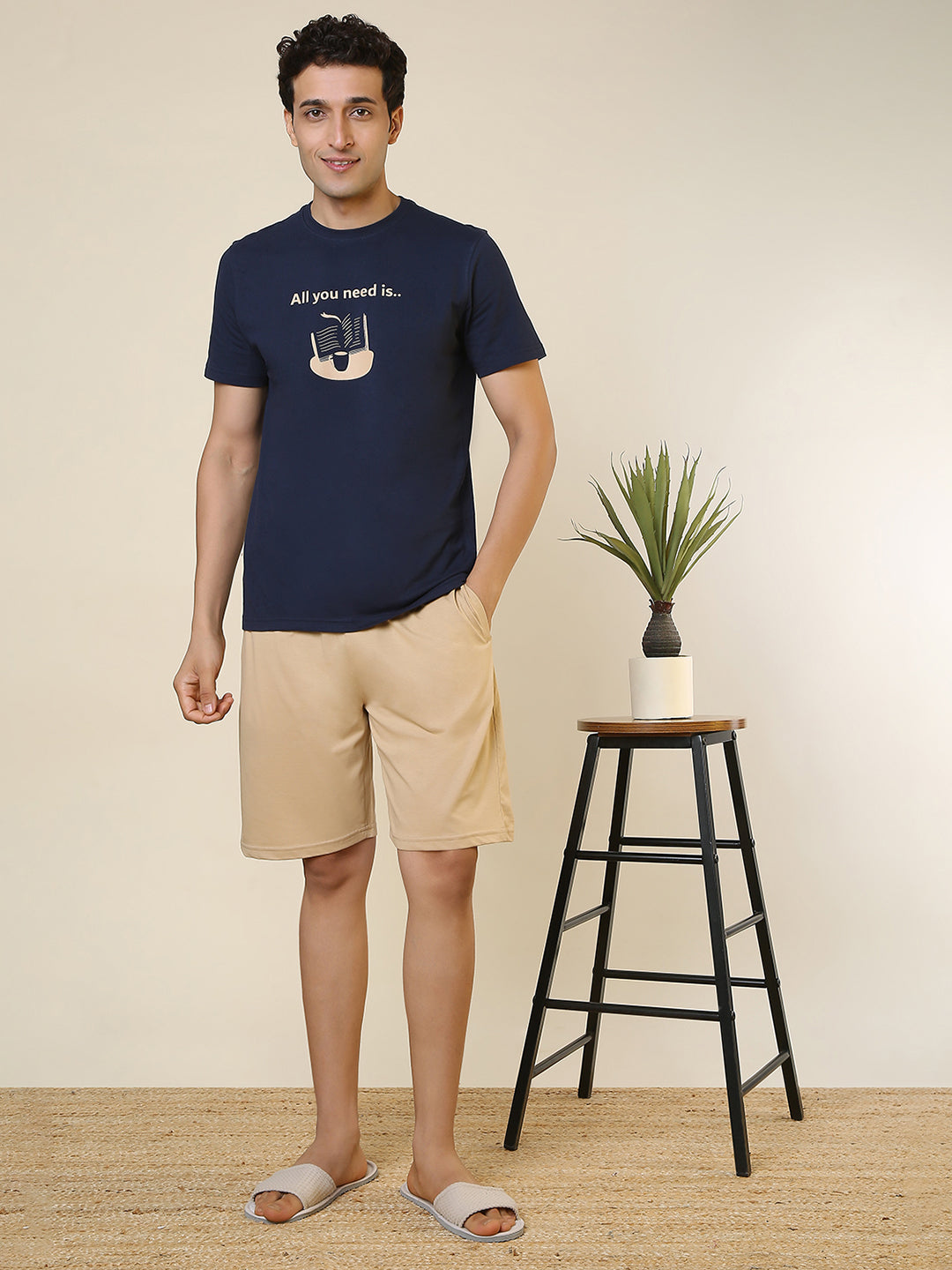 Sleepz Men Multi-Colour Solid Cotton Garment Kit