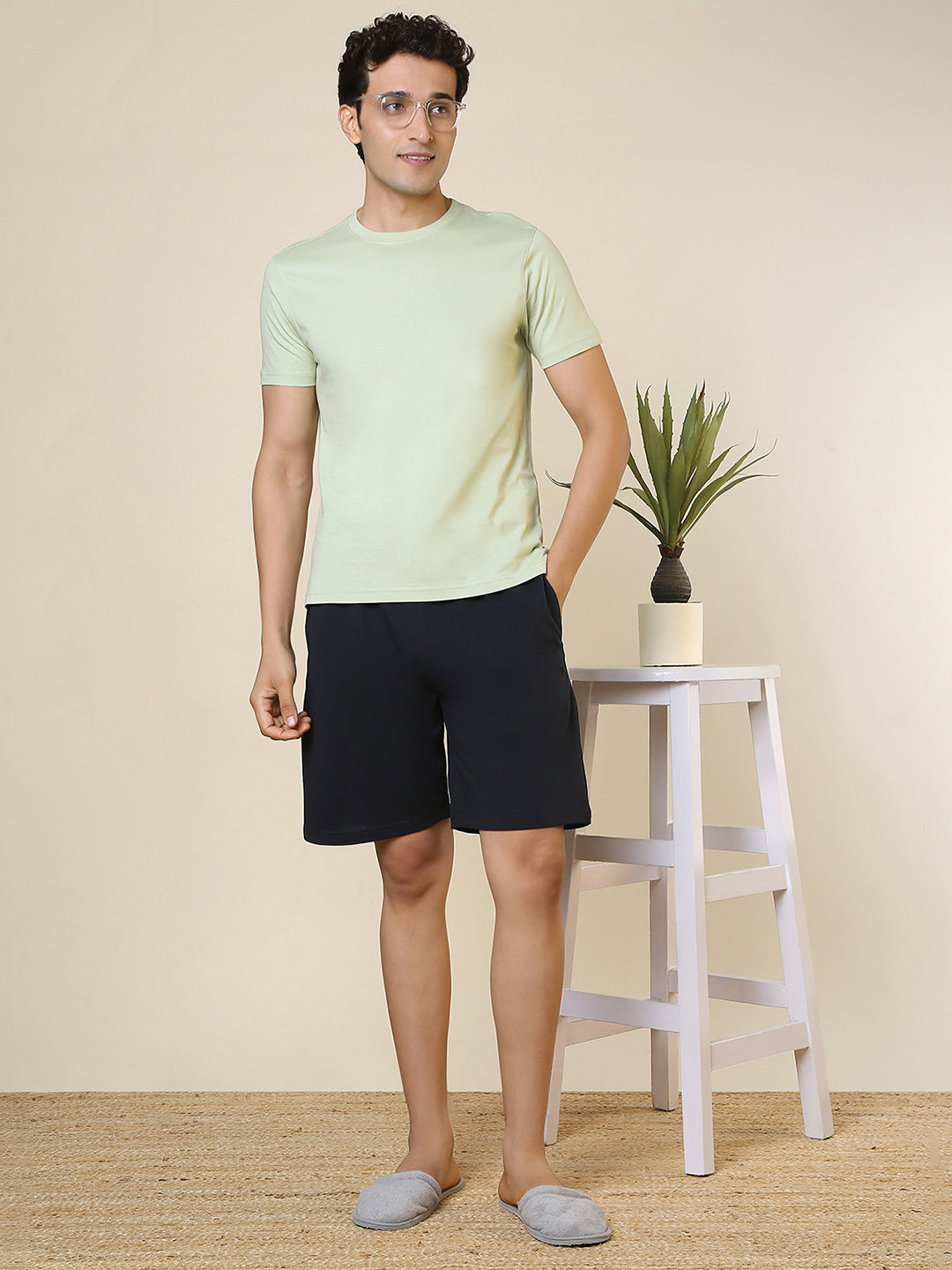 Sleepz Men Multi-Colour Solid Cotton Garment Kit