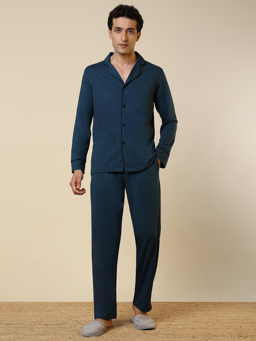 Sleepz Men Multi-Colour Solid Cotton Blend Garment Kit