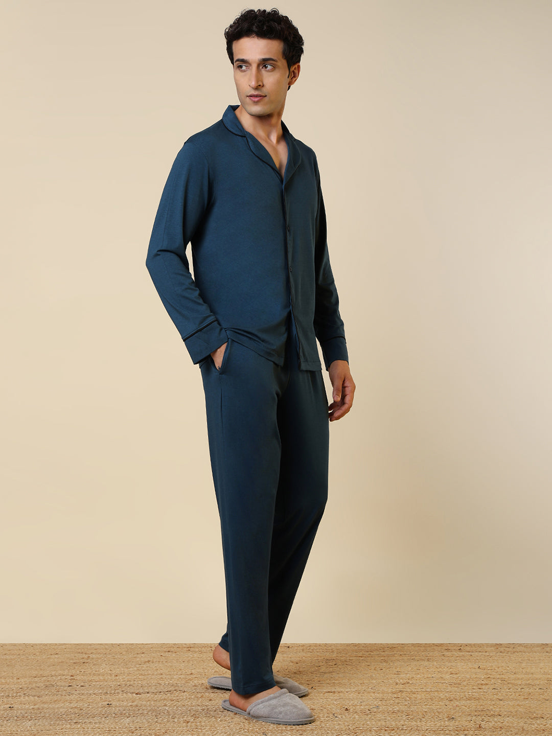 Sleepz Men Multi-Colour Solid Cotton Blend Garment Kit