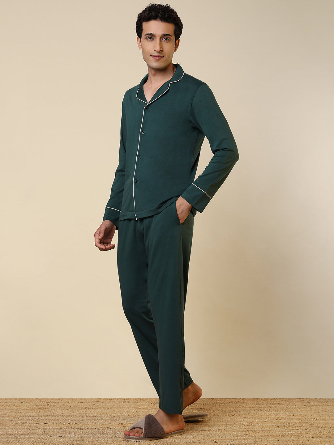 Sleepz Men Multi-Colour Solid Cotton Blend Garment Kit