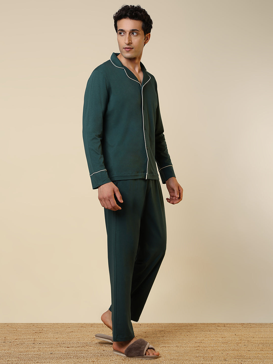Sleepz Men Multi-Colour Solid Cotton Blend Garment Kit