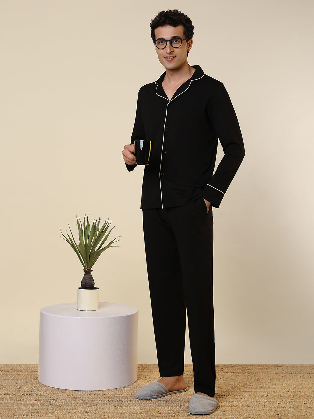 Sleepz Men Multi-Colour Solid Cotton Blend Garment Kit