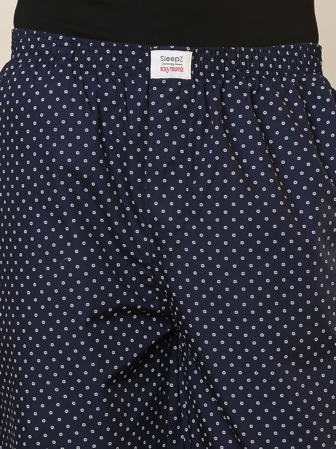 Sleepz Men Blue Printed Regular Fit Cotton Pyjama