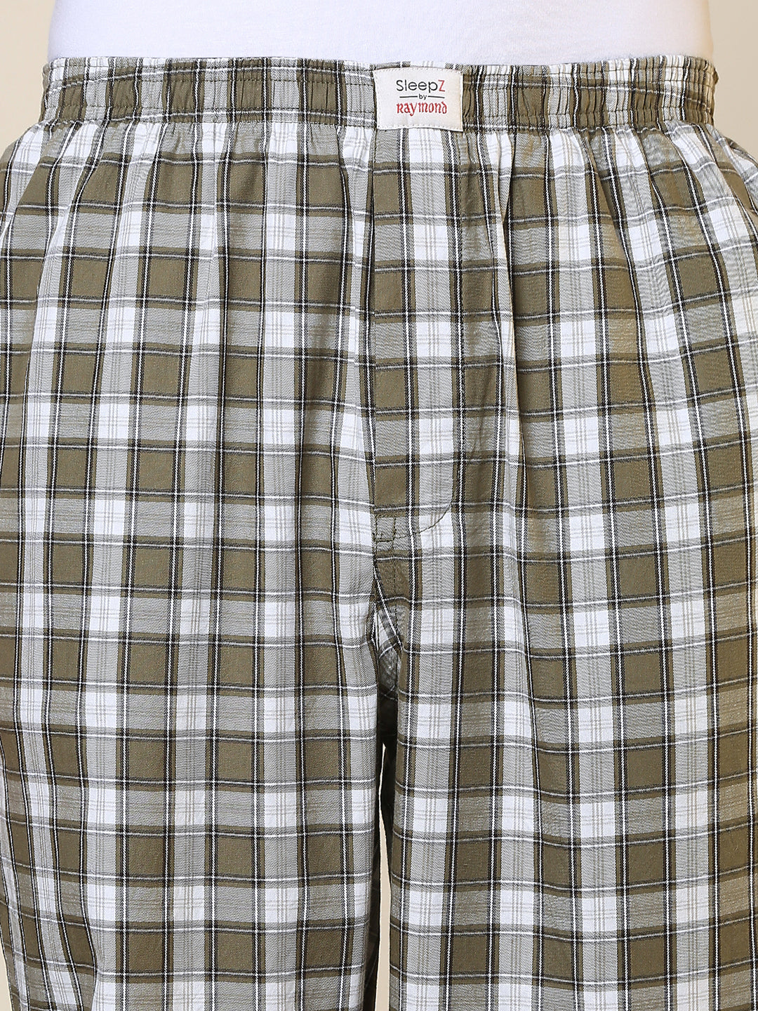 Sleepz Men Green Checks Regular Fit Cotton Pyjama