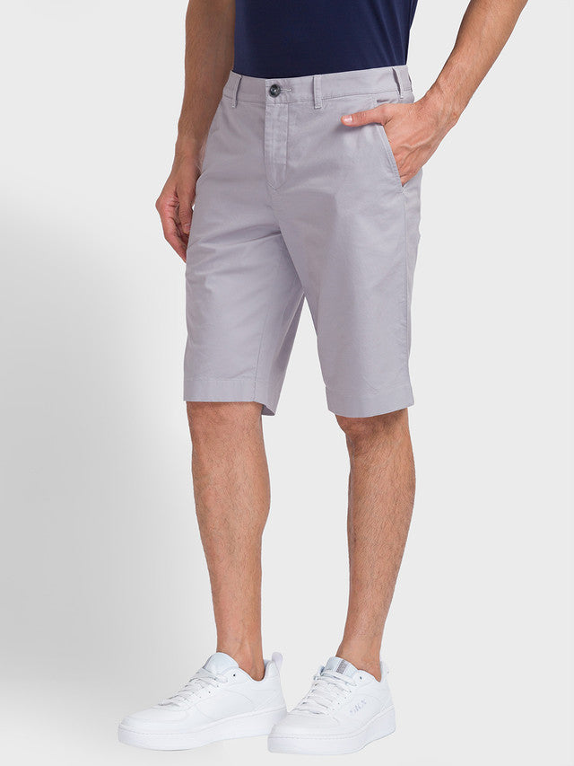 Colorplus Men Grey Solid Contemporary Fit Shorts
