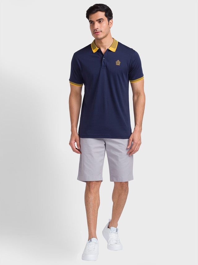 Colorplus Men Grey Solid Contemporary Fit Shorts