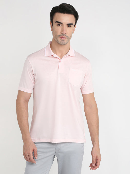 Colorplus Men Red Solid Comfort Fit Cotton Half Sleeve T-Shirt