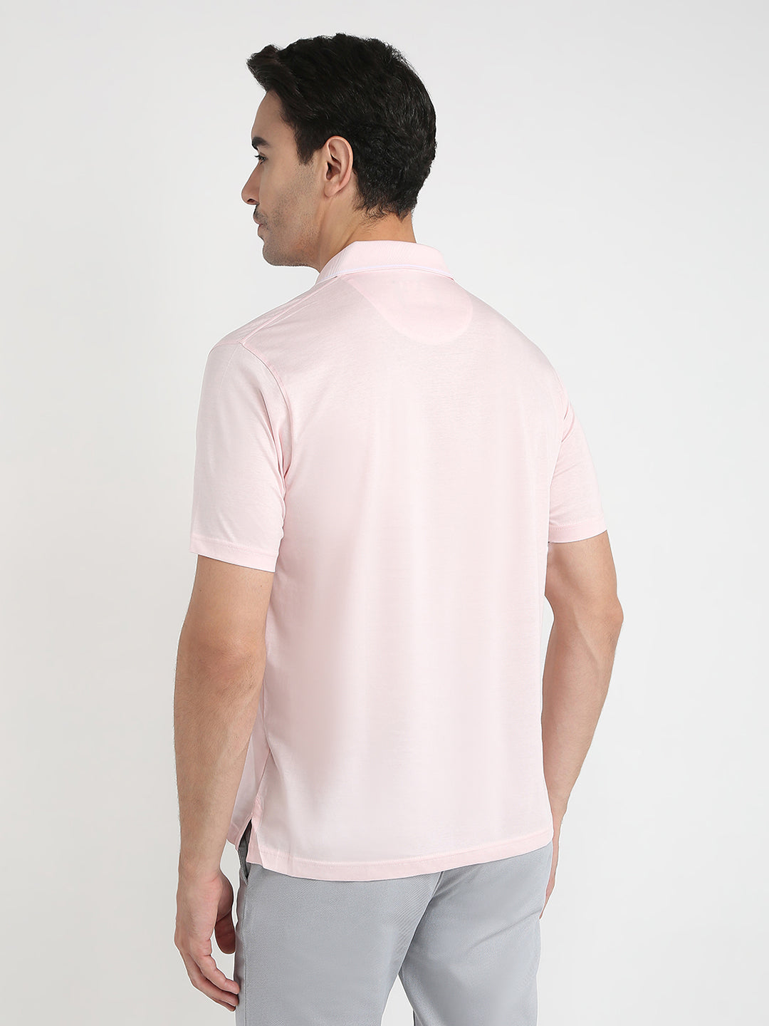 Colorplus Men Red Solid Comfort Fit Cotton Half Sleeve T-Shirt