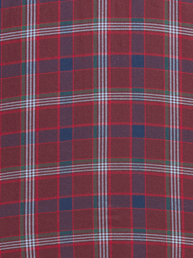 Colorplus Red Checks Tailored Fit Full Sleeve Cotton Shirt