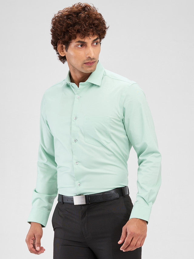 Colorplus Green Checks Regular Fit Cotton Casual Shirt