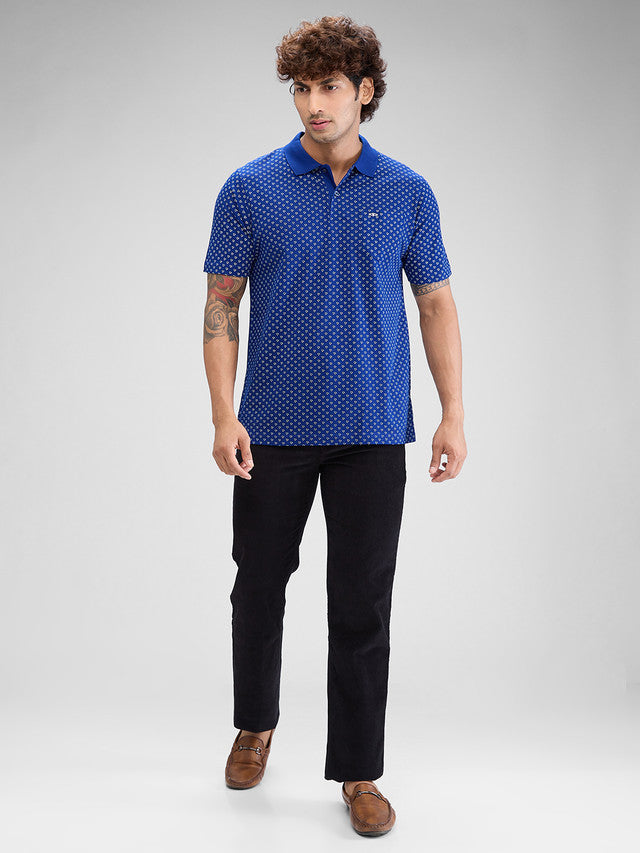 Colorplus Black Solid Piece Dyed Regular Fit Cotton Trouser