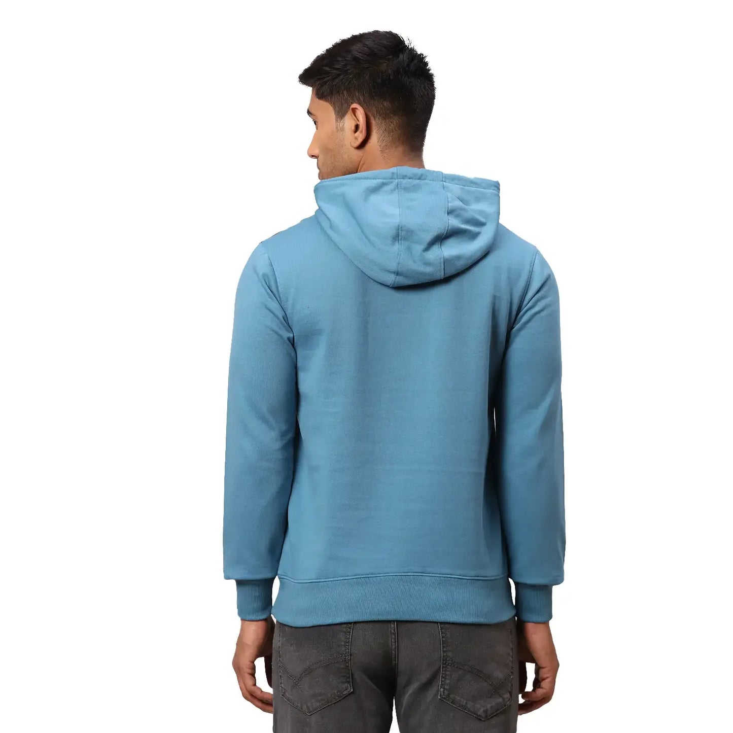 Men Grey Slim Fit Print Polyester Blend Sweatshirts