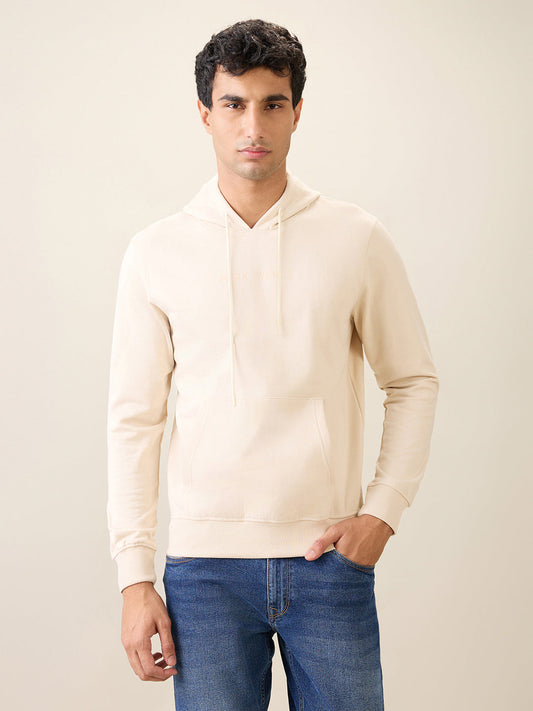 Park Avenue Men Brown Solid Slim Fit Cotton Blend Sweatshirt