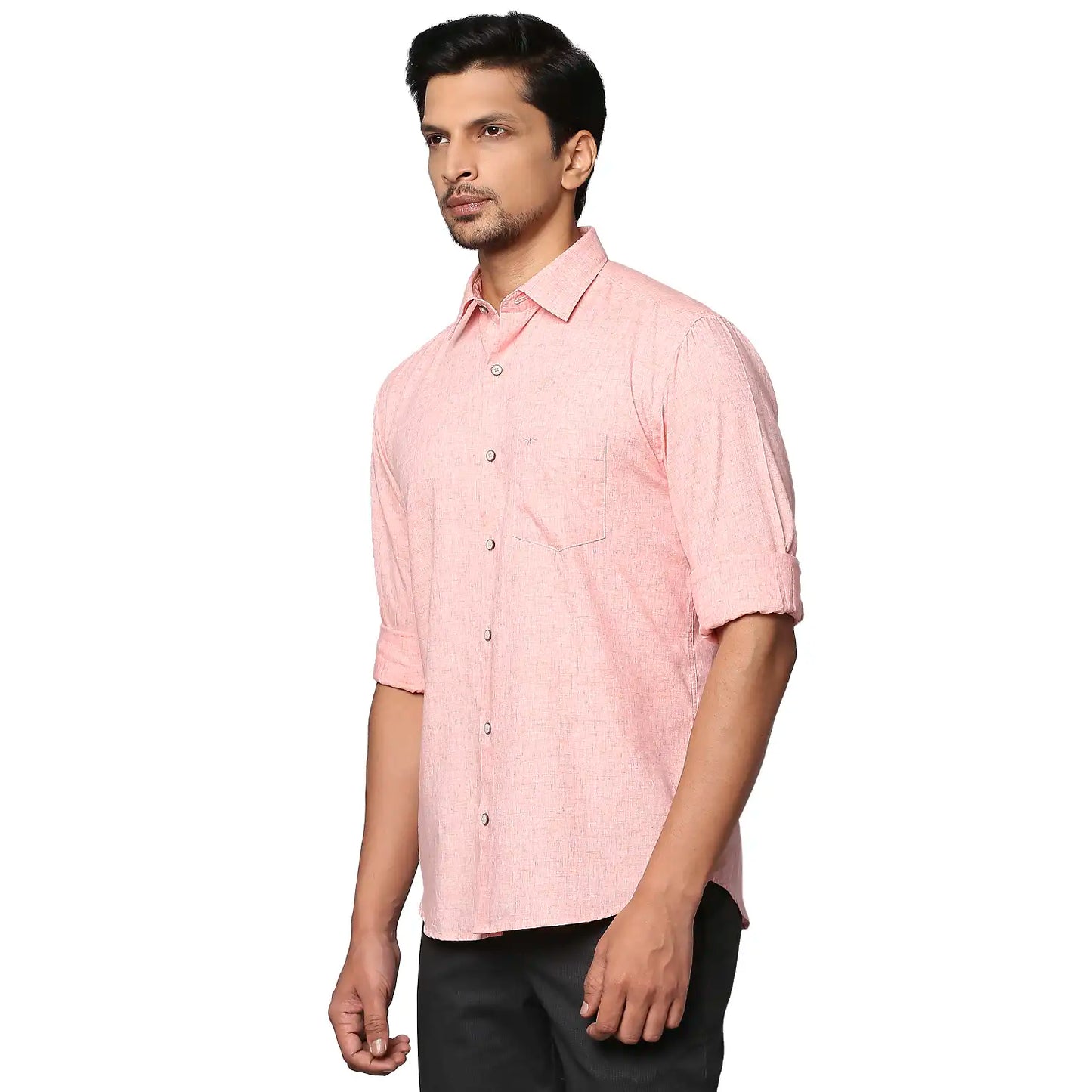 Park Avenue Men Pink Slim Fit Lyocell Blend Casual Shirt