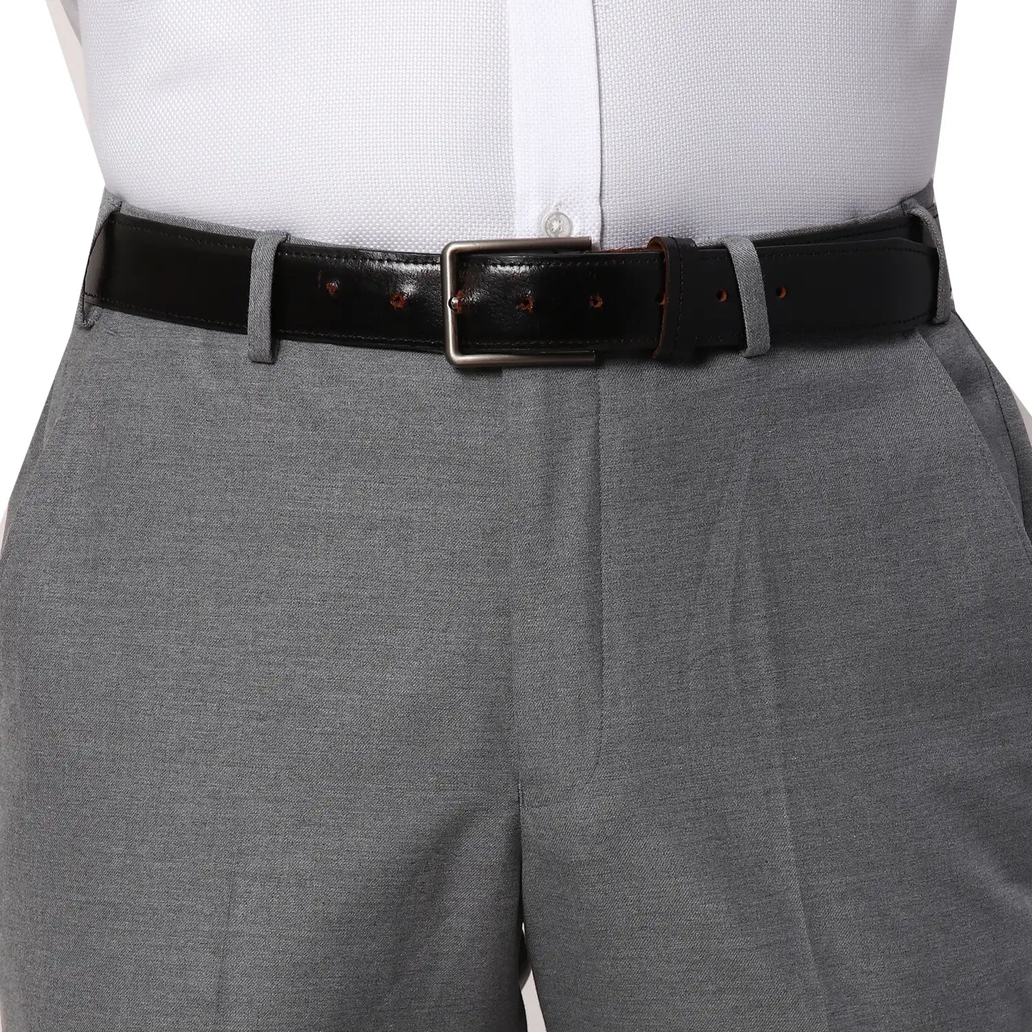 Park Avenue Men Grey Solid Slim Fit Polyester Blend Suit