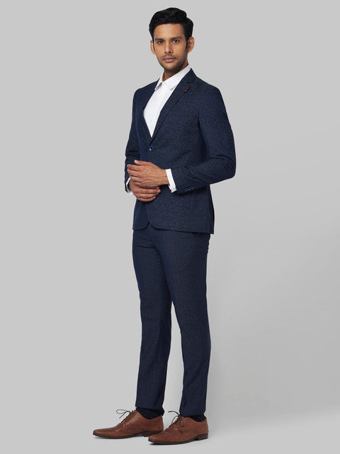 Park Avenue Men Blue Structure Neo Fit Terylene Blend Suit
