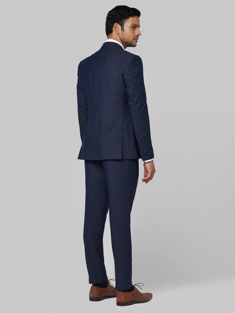 Park Avenue Men Blue Structure Neo Fit Terylene Blend Suit