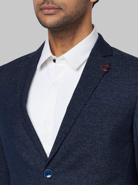 Park Avenue Men Blue Structure Neo Fit Terylene Blend Suit