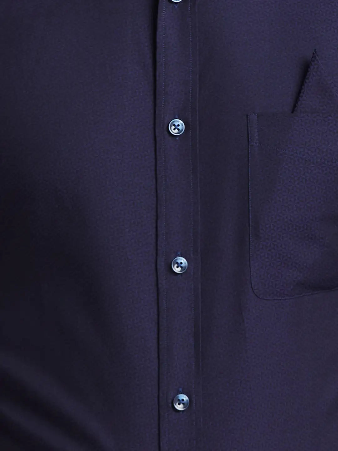 Men Blue Luxus Fit Structure  Cotton Full Sleeve Regular Collar Shirts