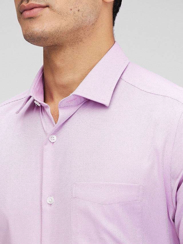 Park Avenue Purple Structure Regular Fit Full Sleeve Cotton Shirt