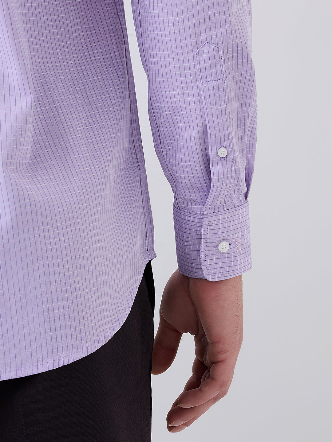 Park Avenue Men Purple Slim Fit Cotton Formal Shirt