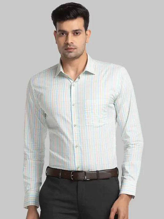 Men Green Slim Fit Checks Cotton Shirts