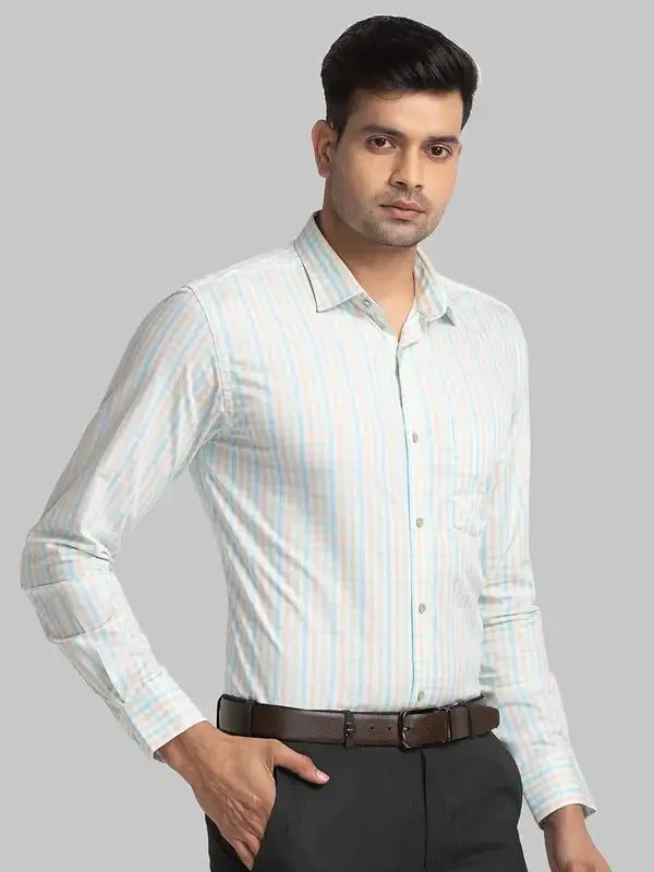 Men Green Slim Fit Checks Cotton Shirts