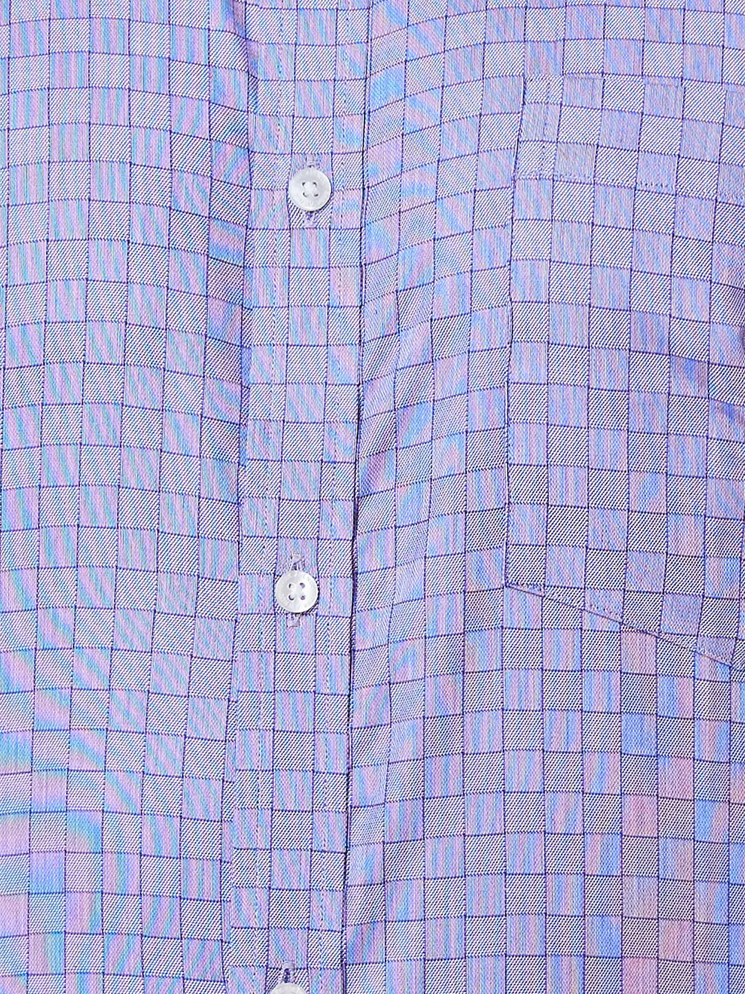 Men Violet Slim Fit Checks Cotton Shirts