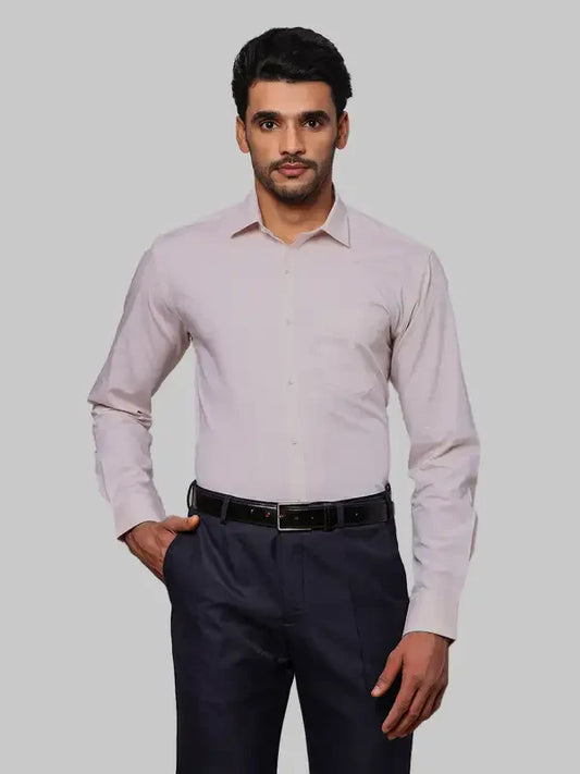 Park Avenue Men Brown Fil-A-Fil Slim Fit Cotton Formal Shirt