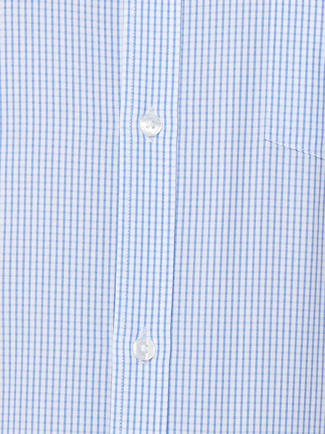 Park Avenue Men Blue Checks Slim Fit Cotton Shirt