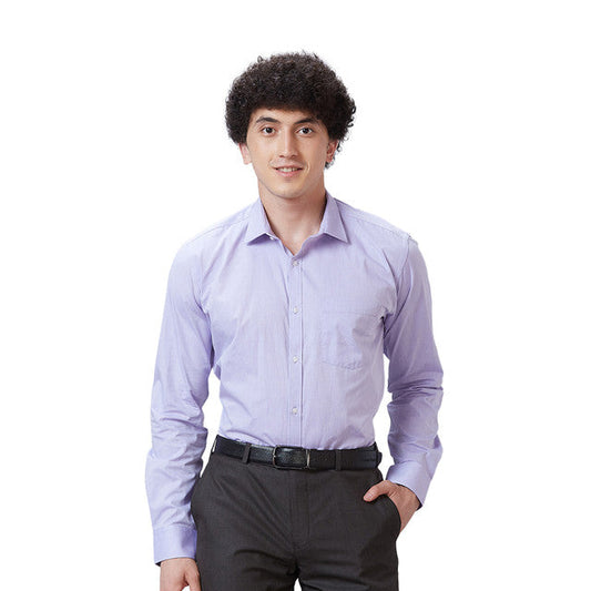 Park Avenue Men Purple Solid Slim Fit Cotton Formal Shirt