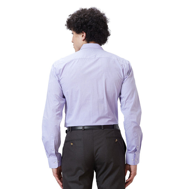 Park Avenue Men Purple Solid Slim Fit Cotton Formal Shirt