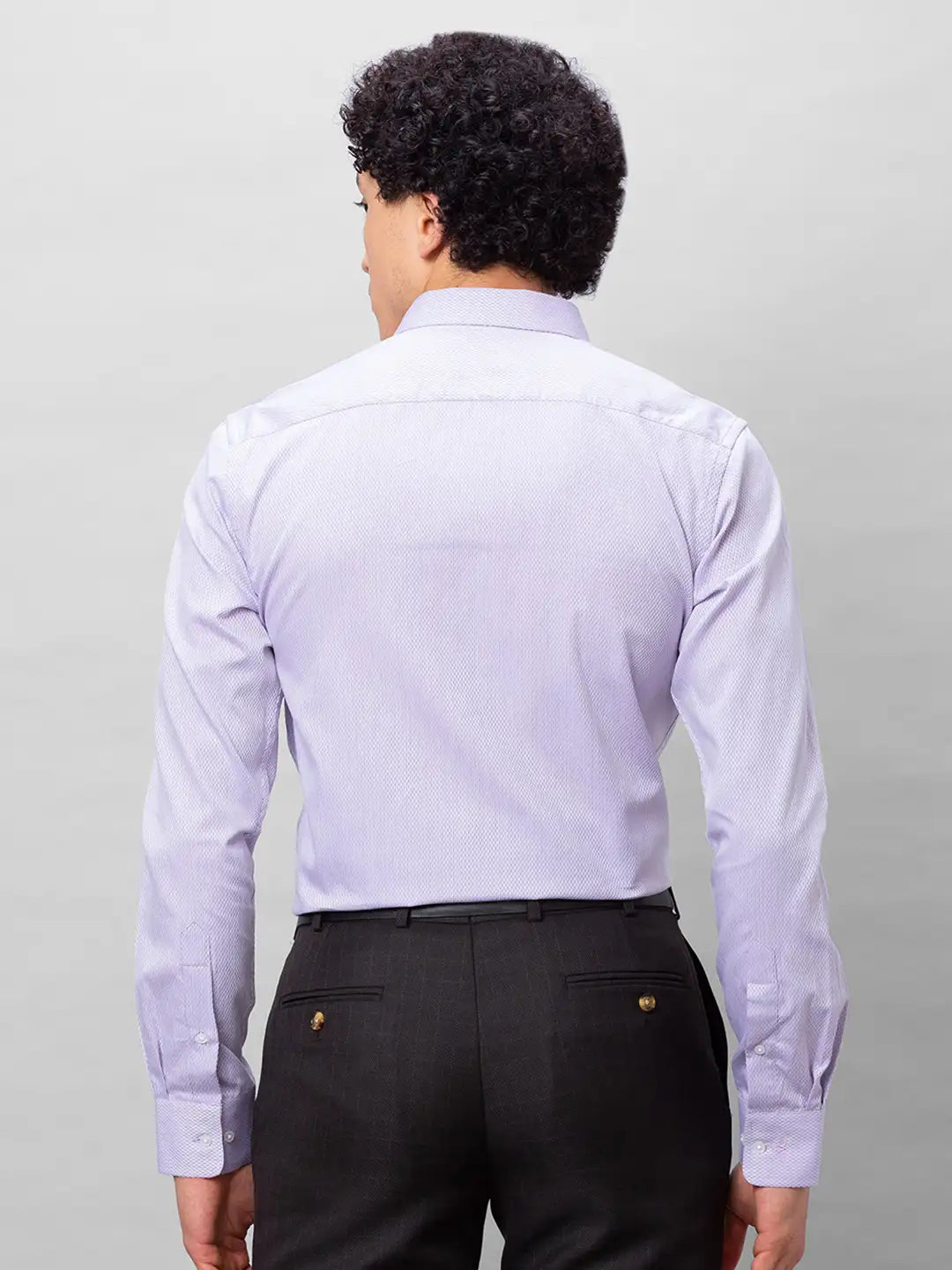 Park Avenue Men Purple Structured Slim Fit Cotton Formal Shirt