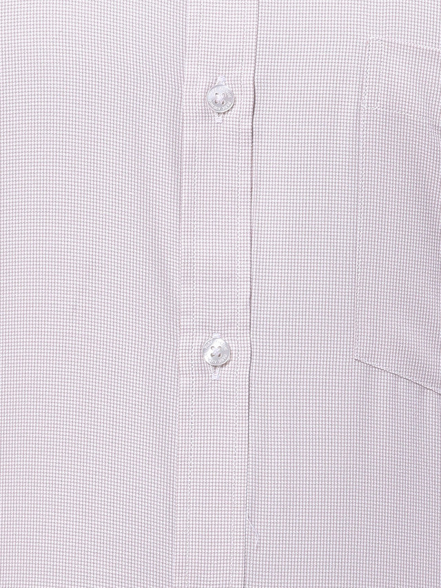 Park Avenue Grey Structure Slim Fit Full Sleeve Cotton Blend Shirt