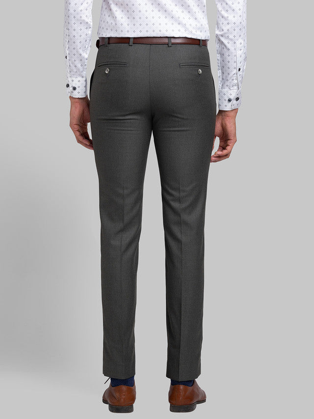 Park Avenue Men Green Solid Super Slim Fit Trouser