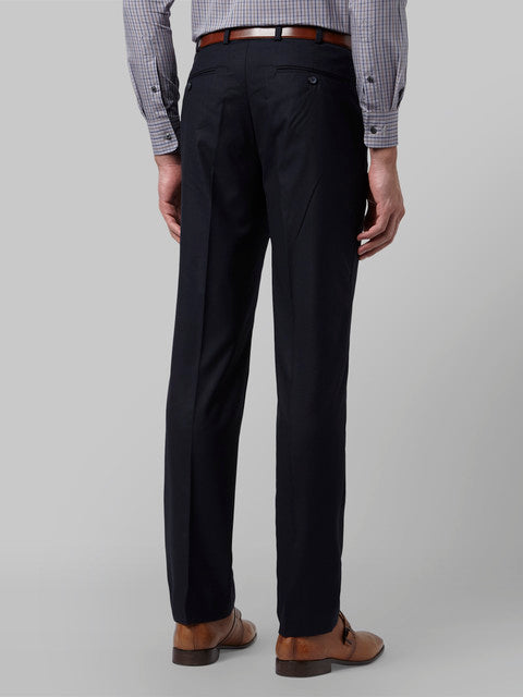 Park Avenue Men Blue Smart Fit Structured Trouser
