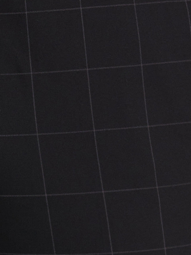 Park Avenue Men Black Checkered Super Slim Fit Trouser