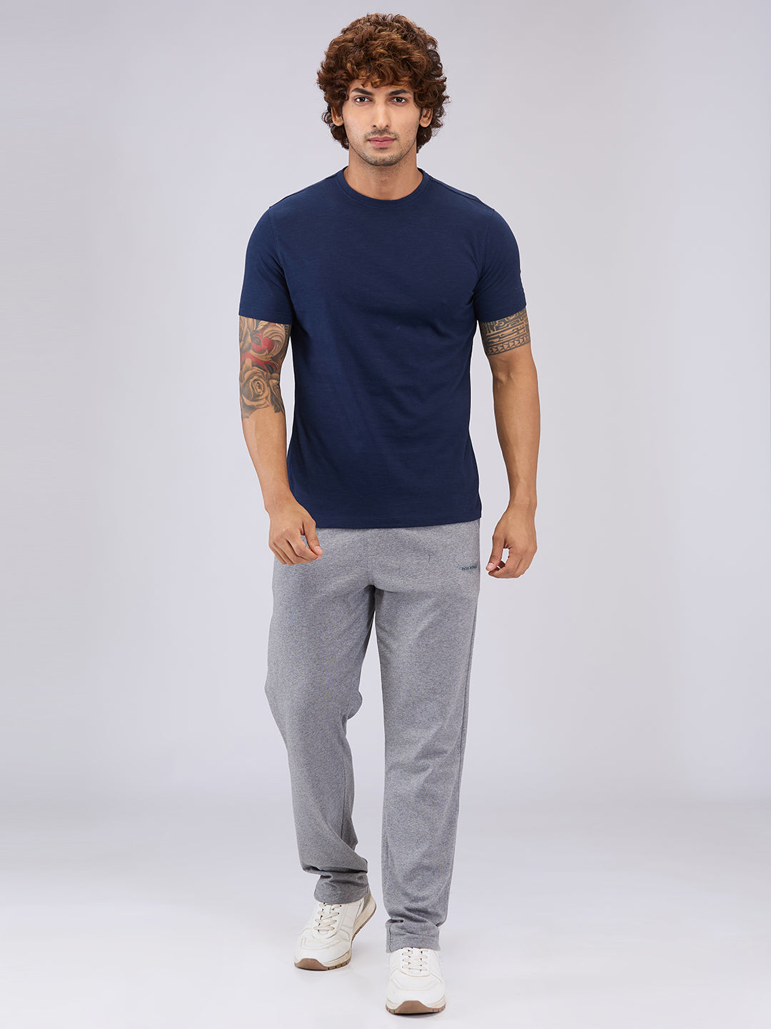 Park Avenue Men Blue Regular Fit Cotton T-Shirt