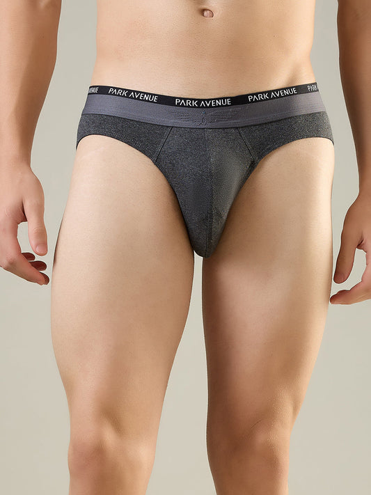 Park Avenue Men Grey Cotton Blend Brief