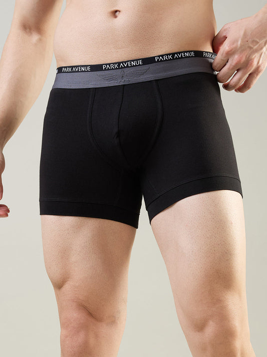 Park Avenue Men Black Cotton Blend Trunk