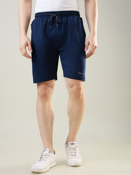 Park Avenue Men Blue Cotton Blend Short