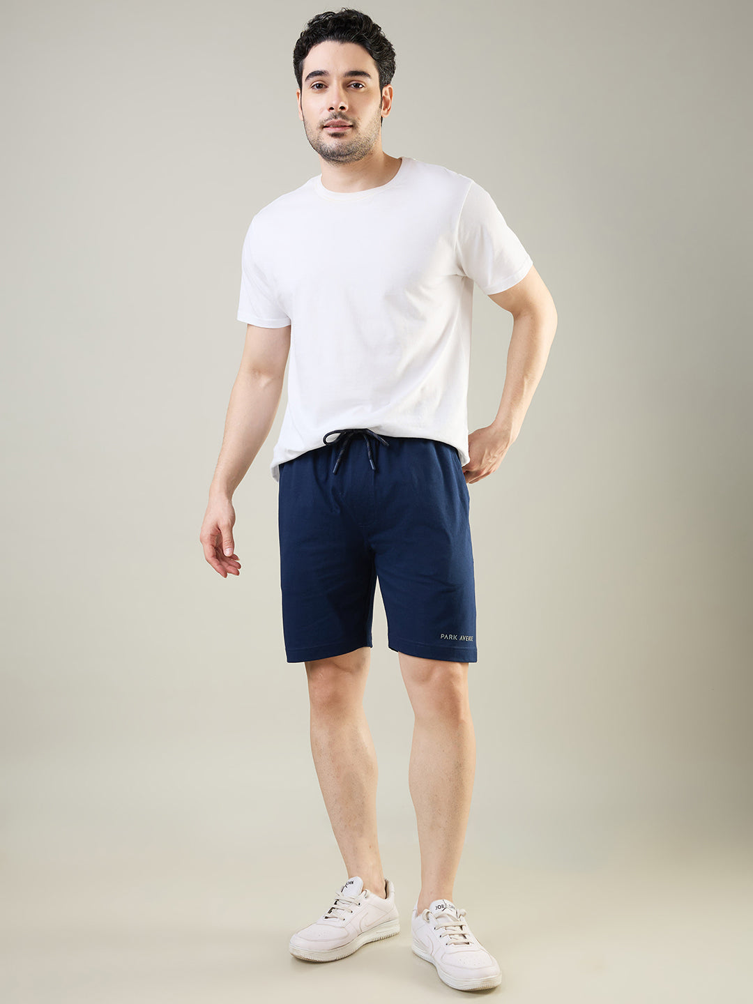 Park Avenue Men Blue Cotton Blend Short