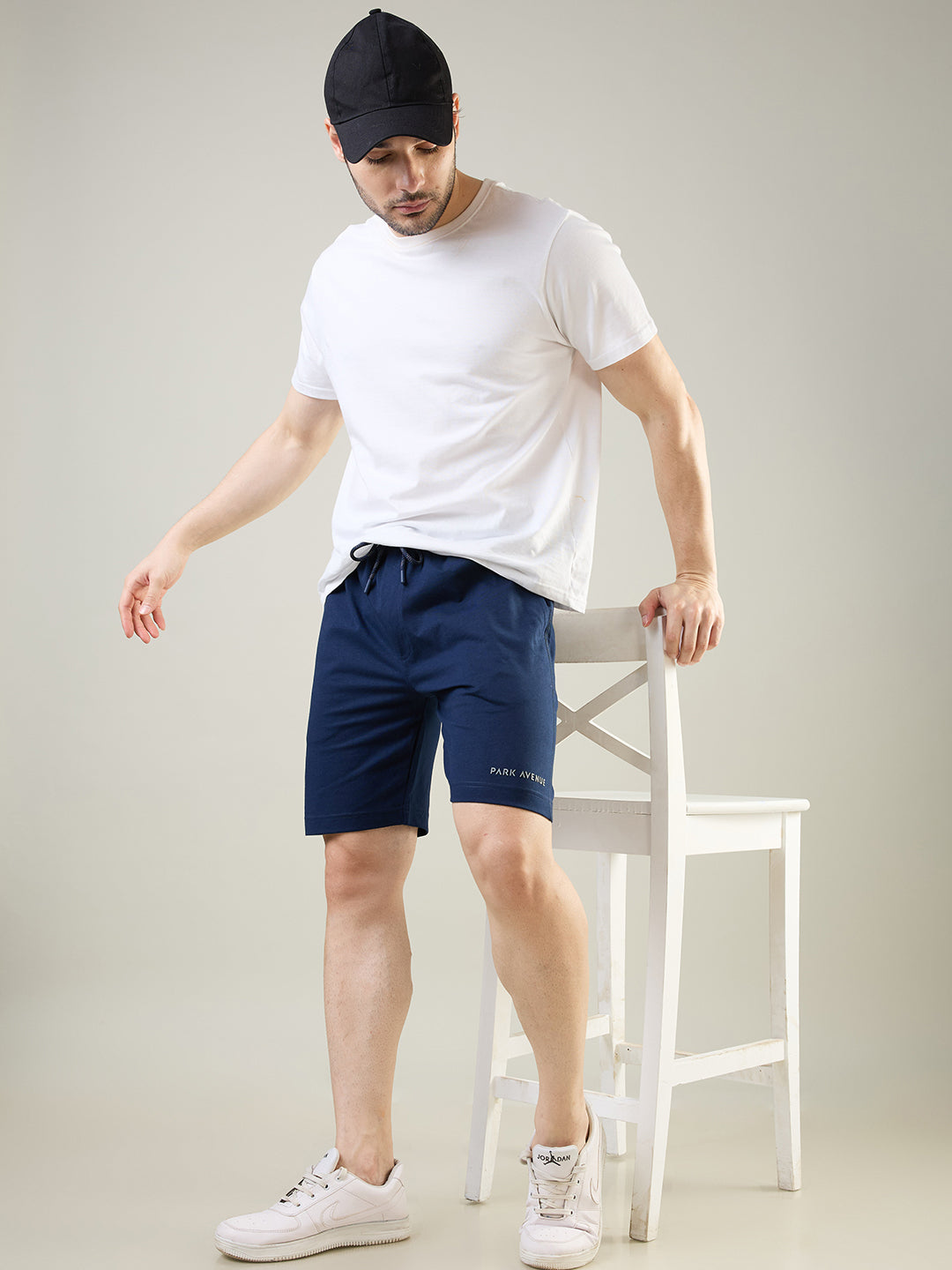 Park Avenue Men Blue Cotton Blend Short