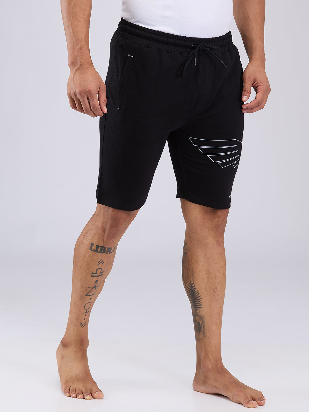 Park Avenue Men Black Cotton Short