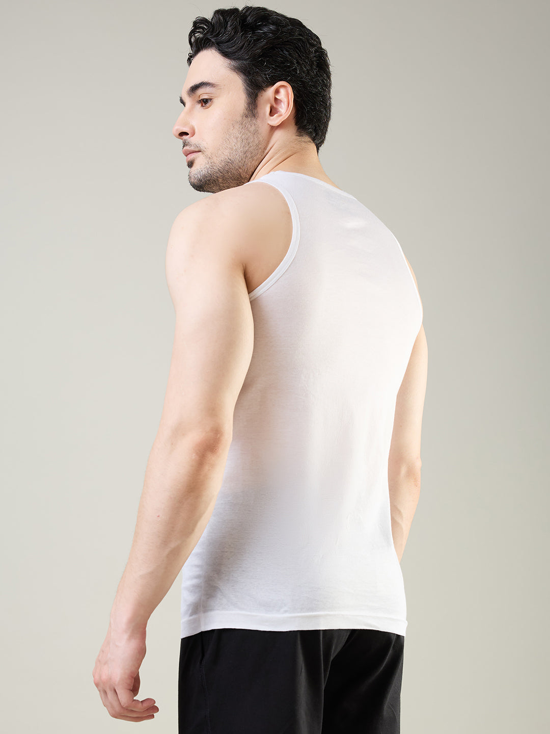 Park Avenue Men White Cotton Vest