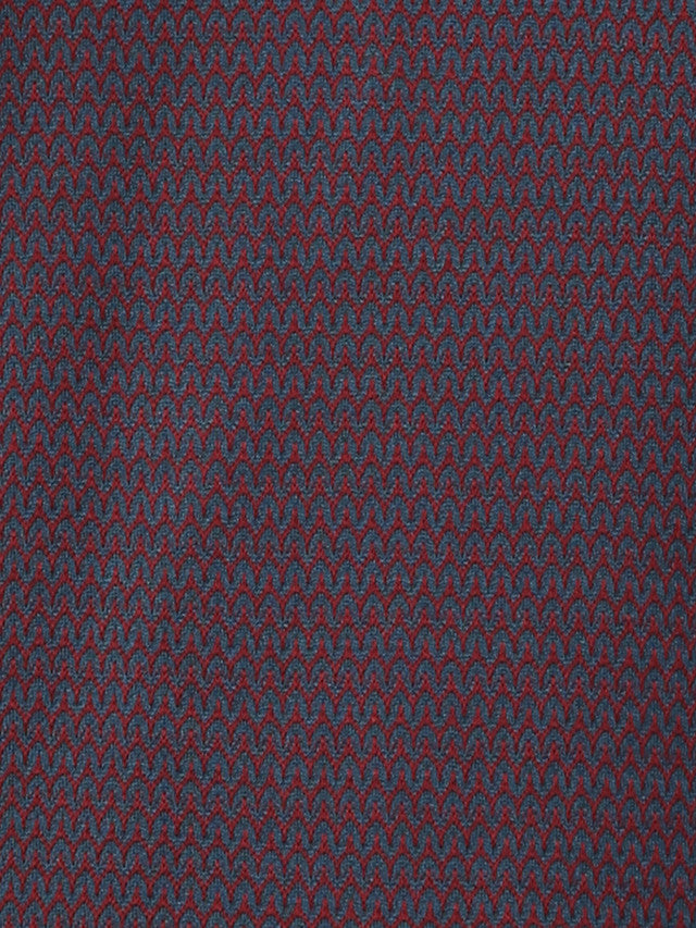 Raymond Maroon Jacquard Contemporary Fit Cotton T-Shirt