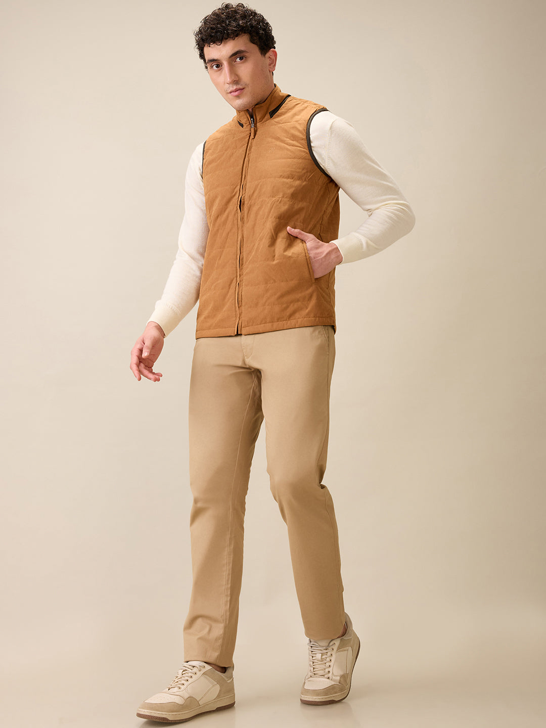 Raymond Men Green Contemporary Fit Polyester Jacket